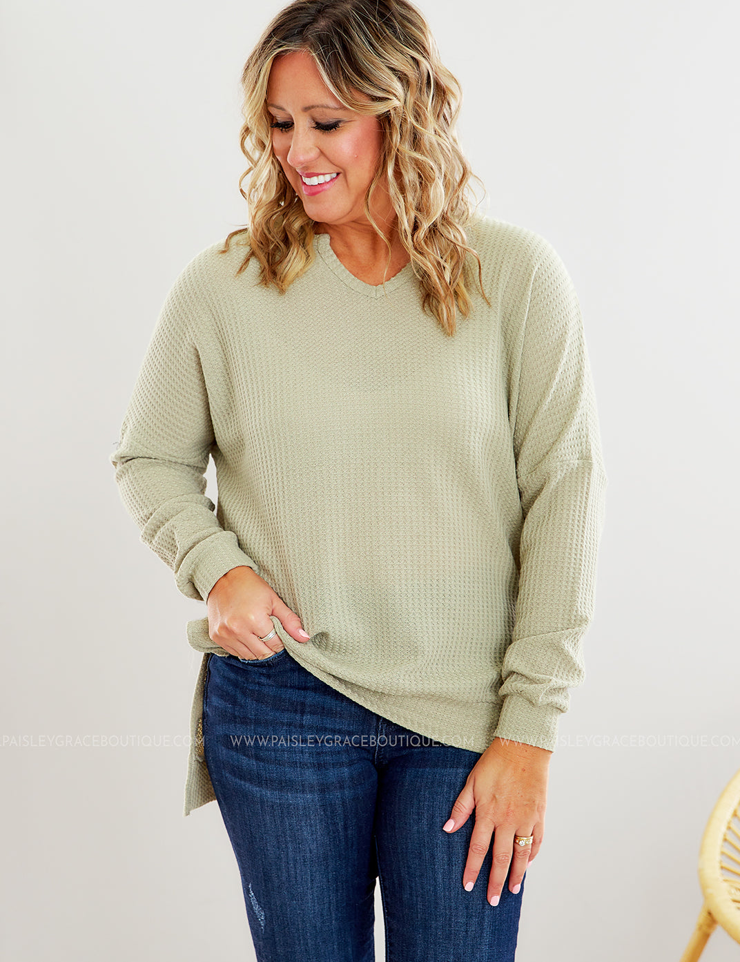 Nature Walk Path Top - Green - LAST ONES FINAL SALE