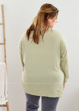 Nature Walk Path Top - Green - FINAL SALE