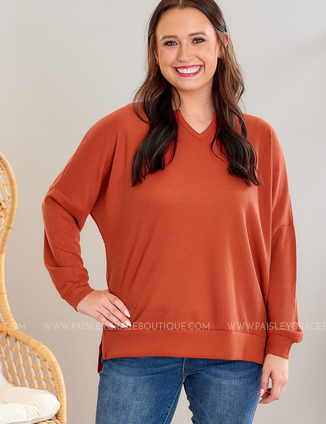 Nature Walk Path Top - Rust* LAST ONES FINAL SALE *