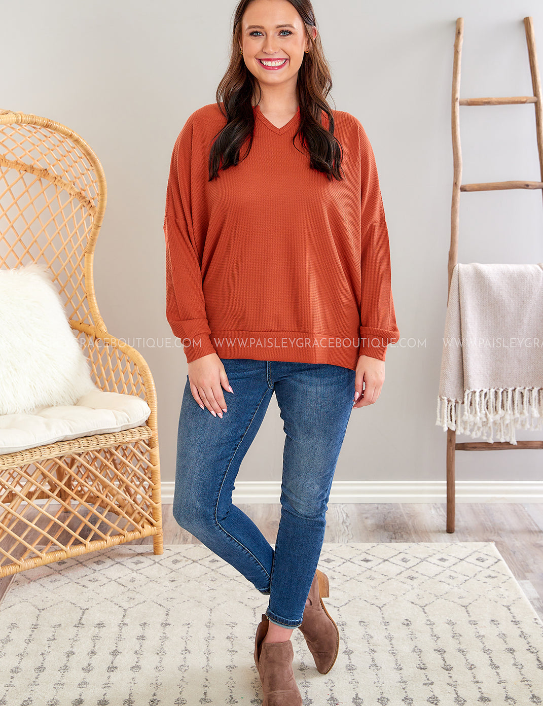 Nature Walk Path Top - Rust* LAST ONES FINAL SALE *