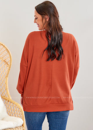 Nature Walk Path Top - Rust - FINAL SALE