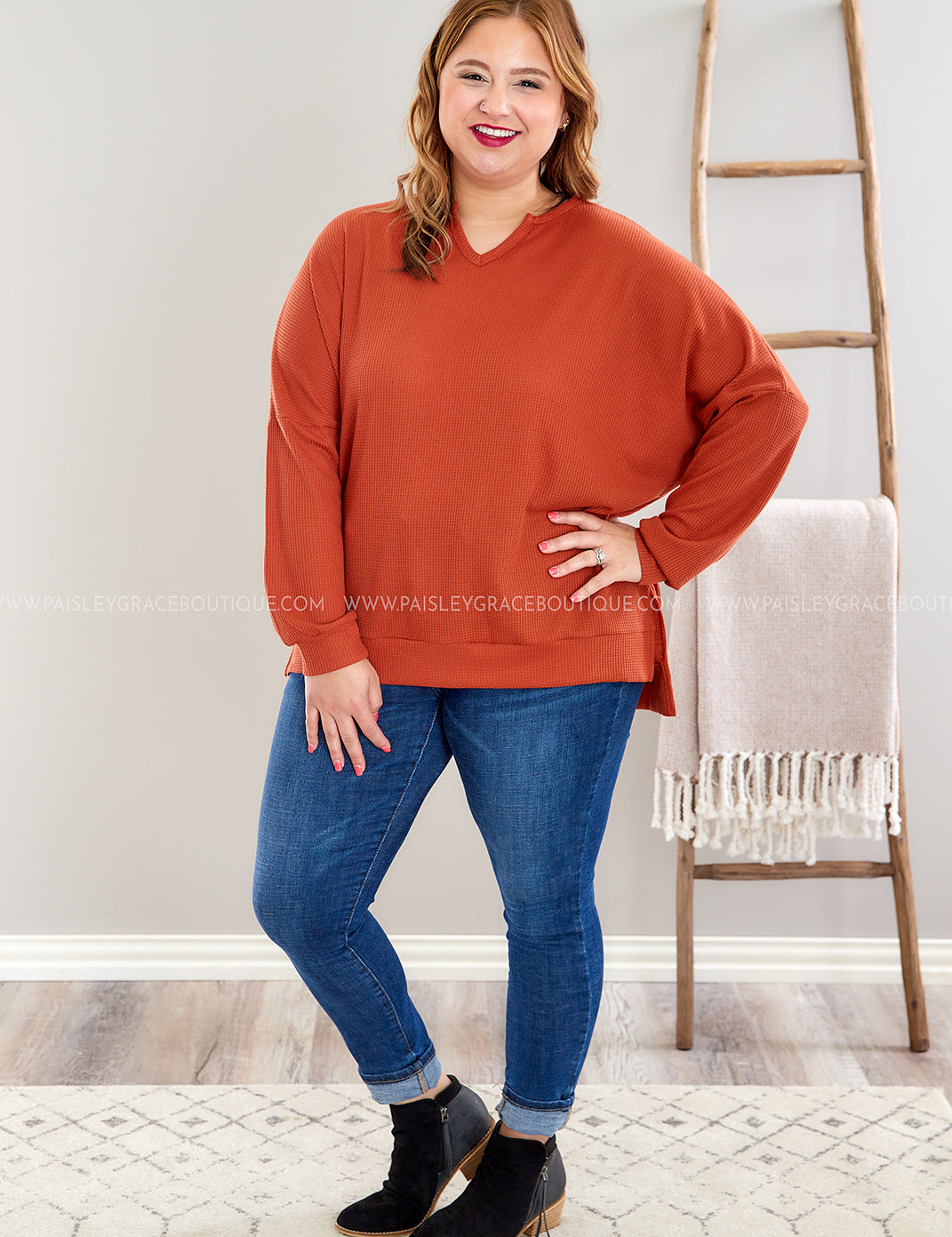 Nature Walk Path Top - Rust* LAST ONES FINAL SALE *