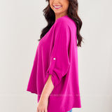 Monique Top - Fuchsia - LAST ONES FINAL SALE