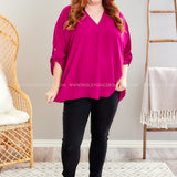 Monique Top - Raspberry - LAST ONES FINAL SALE