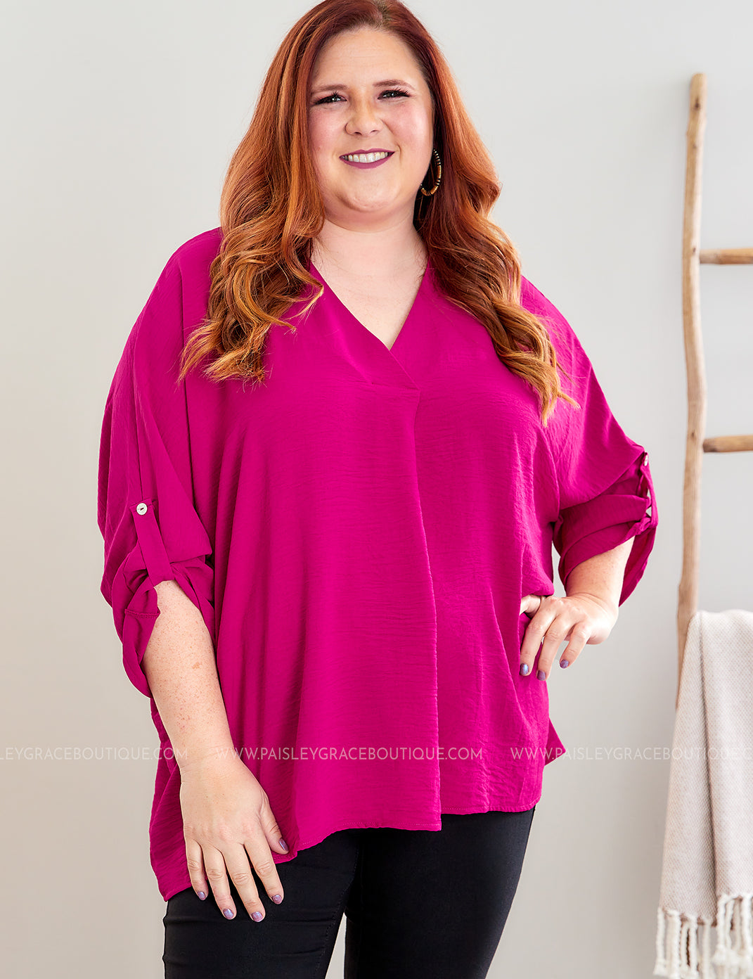 Monique Top - Raspberry - LAST ONES FINAL SALE