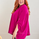 Monique Top - Raspberry - LAST ONES FINAL SALE