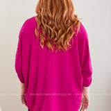 Monique Top - Raspberry - LAST ONES FINAL SALE