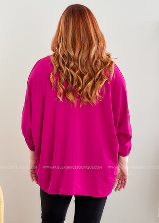 Monique Top - Raspberry - LAST ONE FINAL SALE