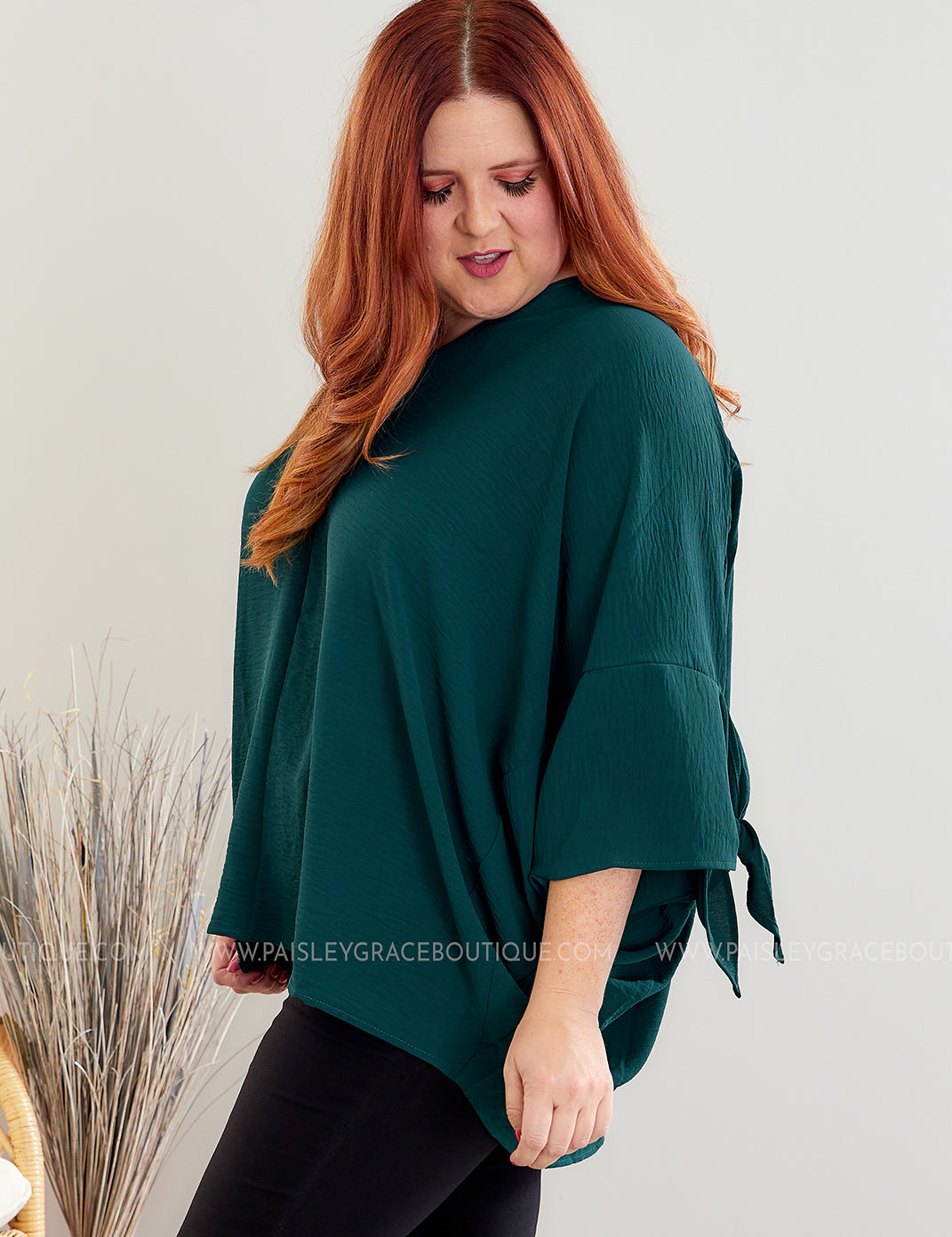 An Afternoon Out Top - Hunter Green - LAST ONES FINAL SALE