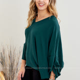 An Afternoon Out Top - Hunter Green - LAST ONES FINAL SALE