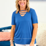 Bend the Rules Top - BLUE* LAST ONES FINAL SALE *