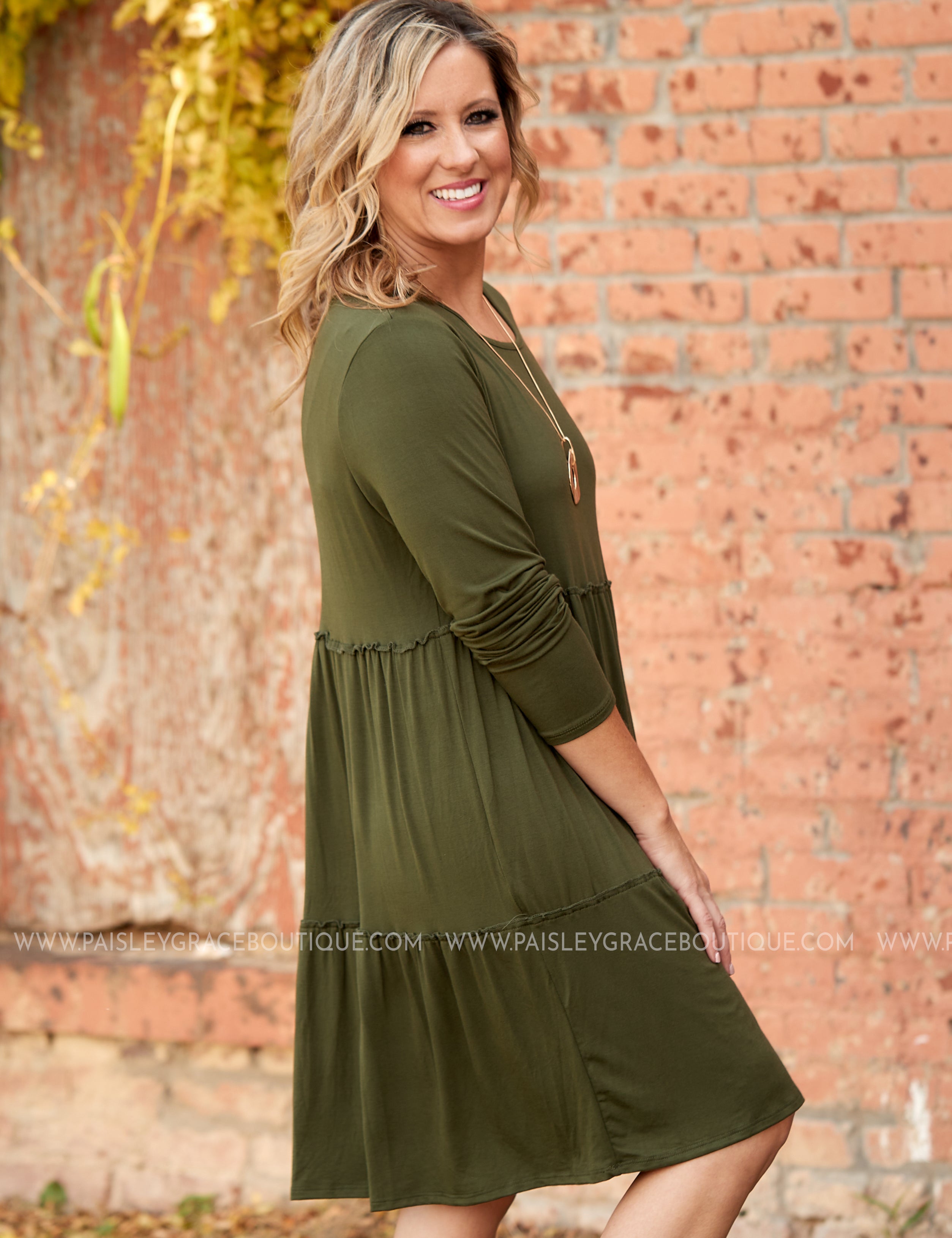 Just My Type Dress- OLIVE* LAST ONES FINAL SALE *