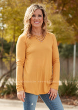 Load image into Gallery viewer, Annabeth Top- MUSTARD  - LAST ONES FINAL SALE
