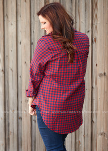 Wrapped in Warmth Top- RED  - FINAL SALE