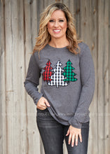 Load image into Gallery viewer, Plaid Trees Top - LAST ONES FINAL SALE
