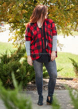 Load image into Gallery viewer, Favorite Tradition Cardigan- RED/BLACK  - FINAL SALE
