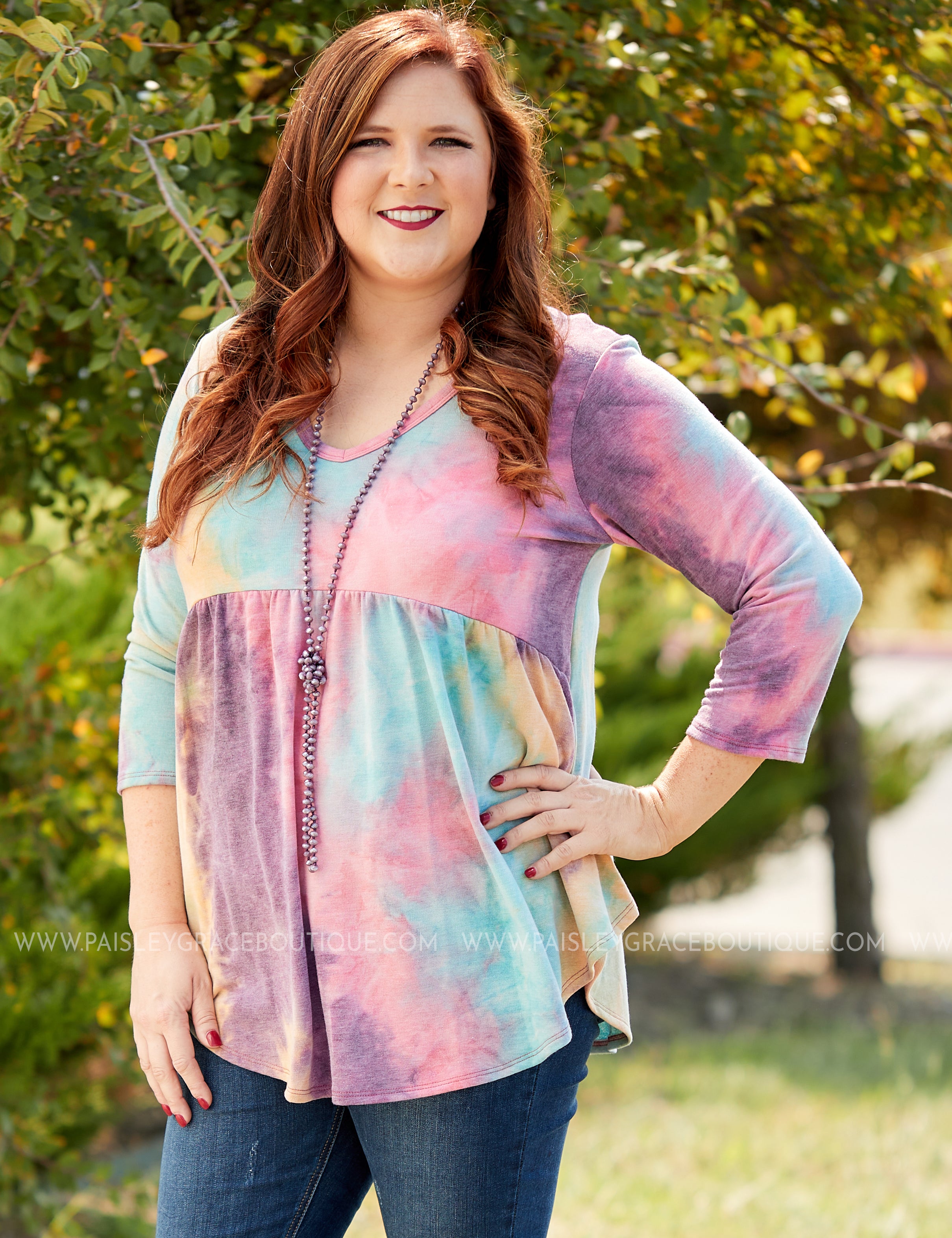 Watercolor Skies Top* LAST ONES FINAL SALE *
