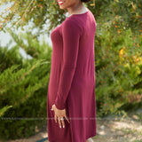 Addison Dress- BURGUNDY* LAST ONES FINAL SALE *