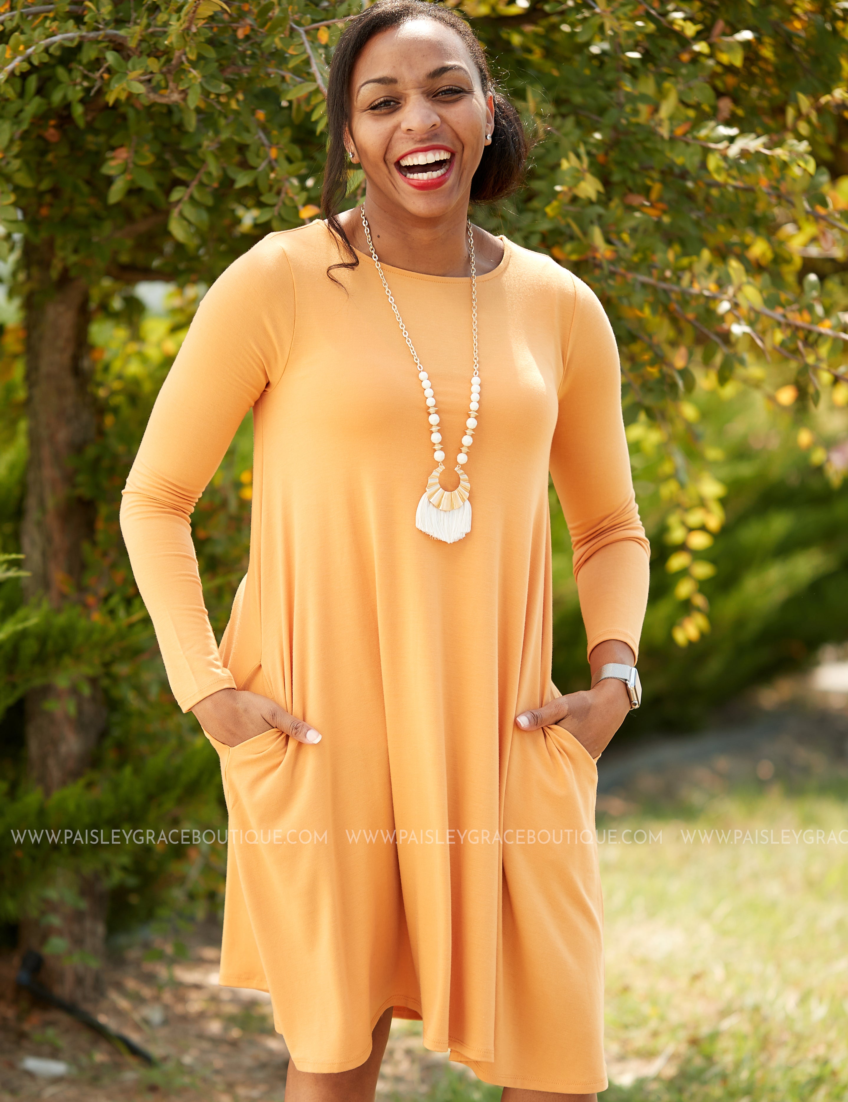 Addison Dress- MUSTARD* FINAL SALE *