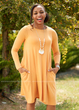 Load image into Gallery viewer, Addison Dress- MUSTARD  - FINAL SALE
