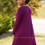 Addison Dress- PLUM* LAST ONES FINAL SALE *