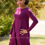 Addison Dress- PLUM* LAST ONES FINAL SALE *