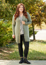 Load image into Gallery viewer, Emmaline Snap Cardigan- OLIVE - FINAL SALE
