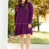 Addison Dress- PLUM* LAST ONES FINAL SALE *