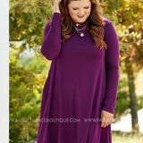 Addison Dress- PLUM* LAST ONES FINAL SALE *