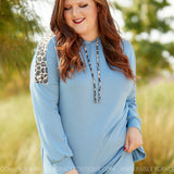 Lounging Around- TOP- BLUE - LAST ONES FINAL SALE