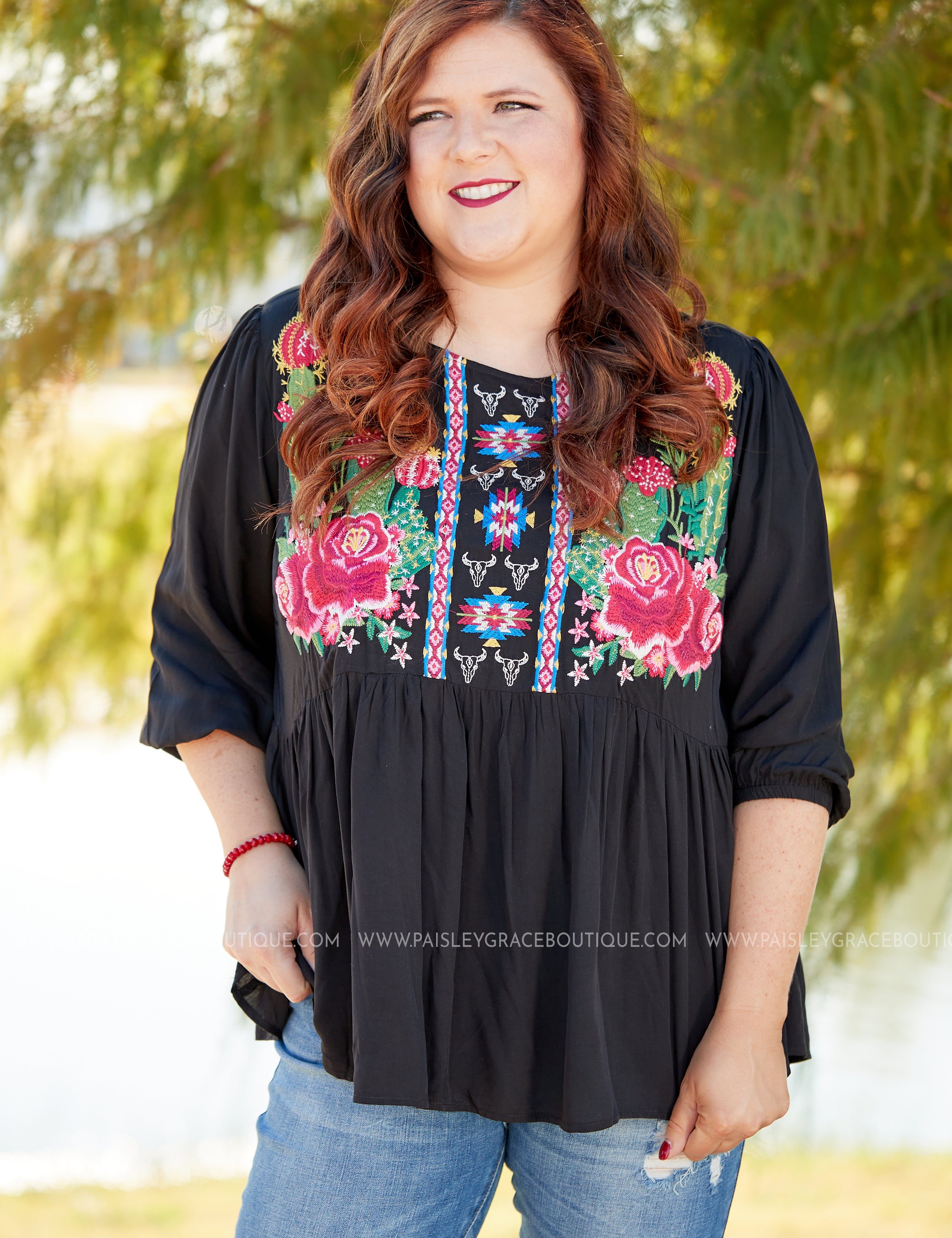 Sierra Embroidered Top - LAST ONES FINAL SALE