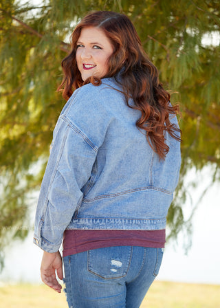 Rhiannon Denim Jacket- BLUE  - FINAL SALE