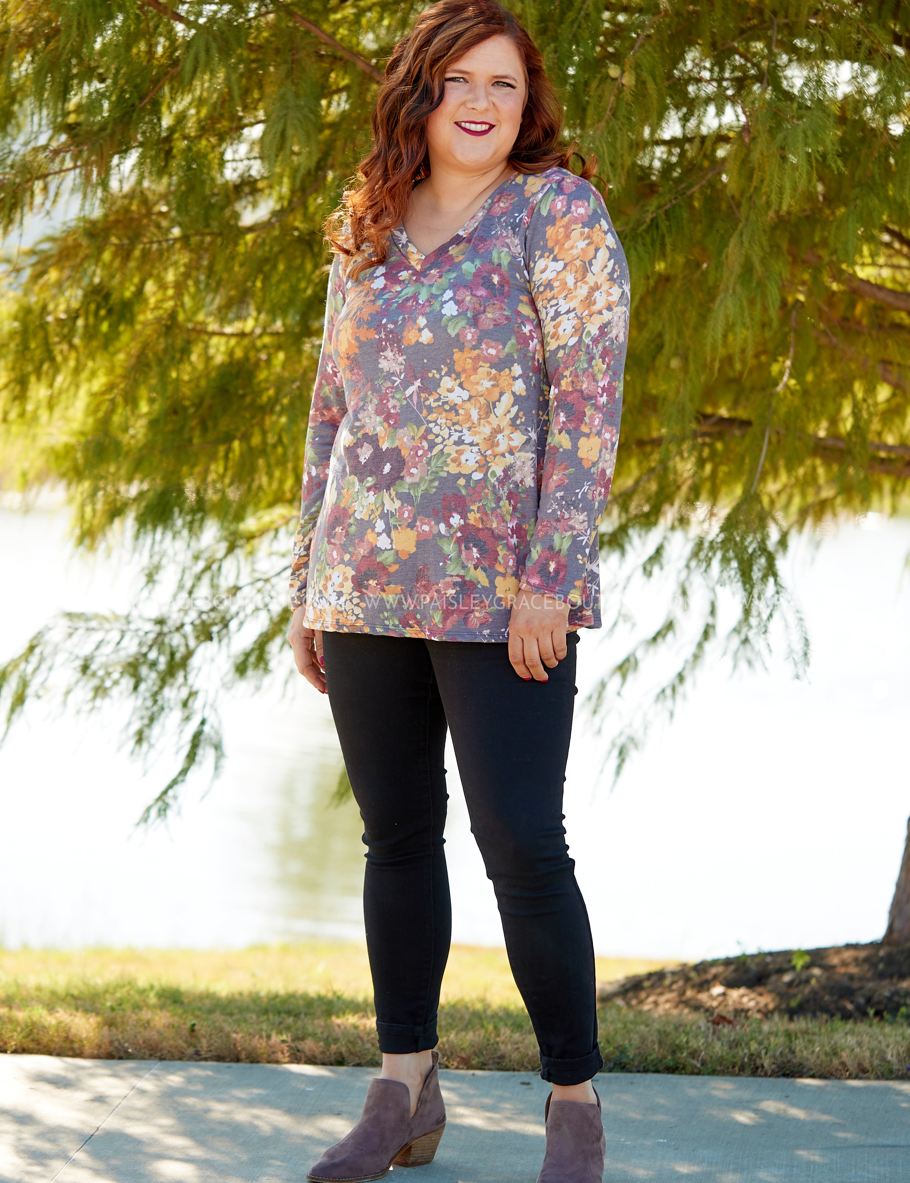 Autumn Blooms Top* LAST ONES FINAL SALE *