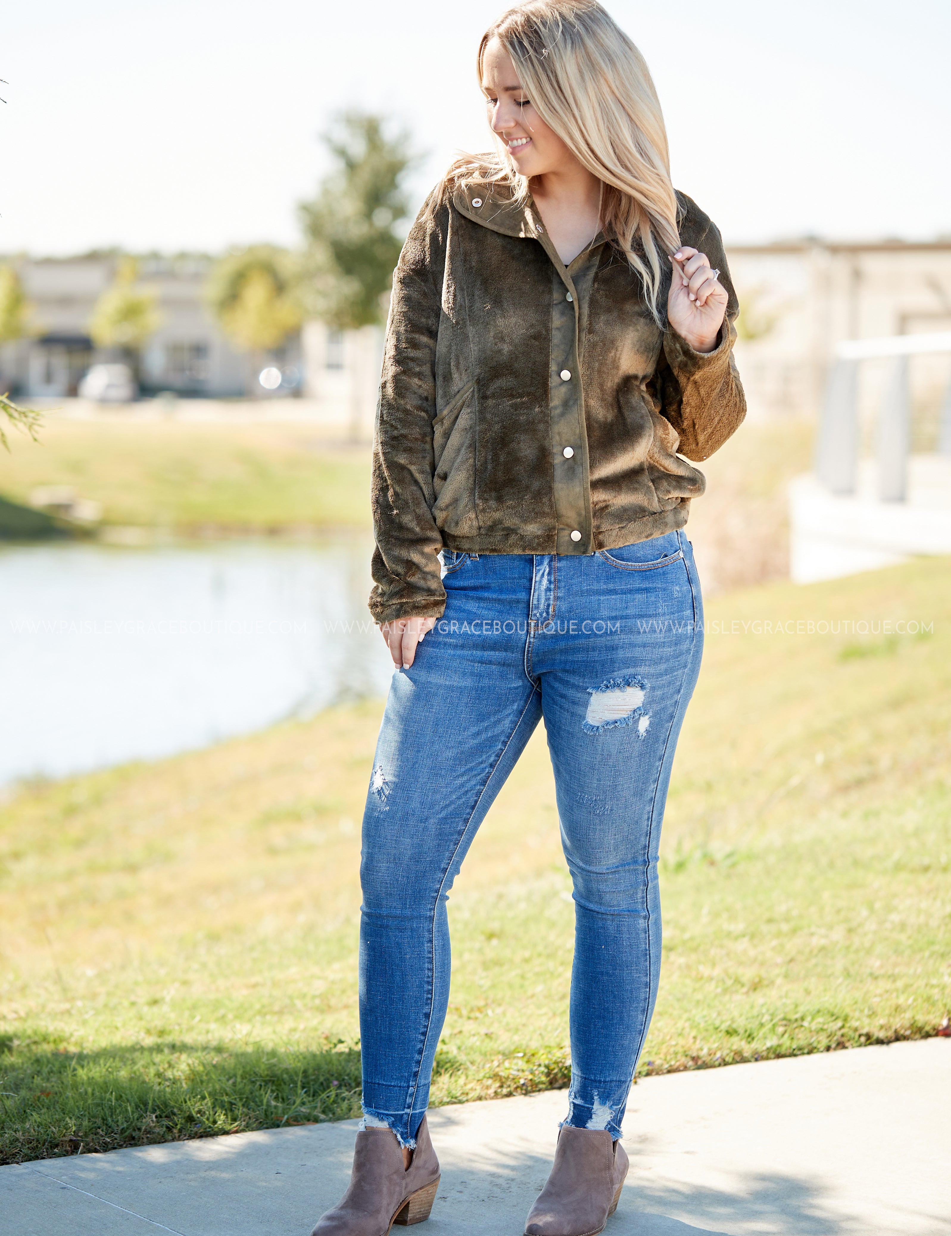 Aspen Adventures Jacket- OLIVE - LAST ONES FINAL SALE