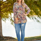 Autumn Blooms Top* LAST ONES FINAL SALE *