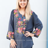 Santa Rosa Embroidered Top - LAST ONES FINAL SALE