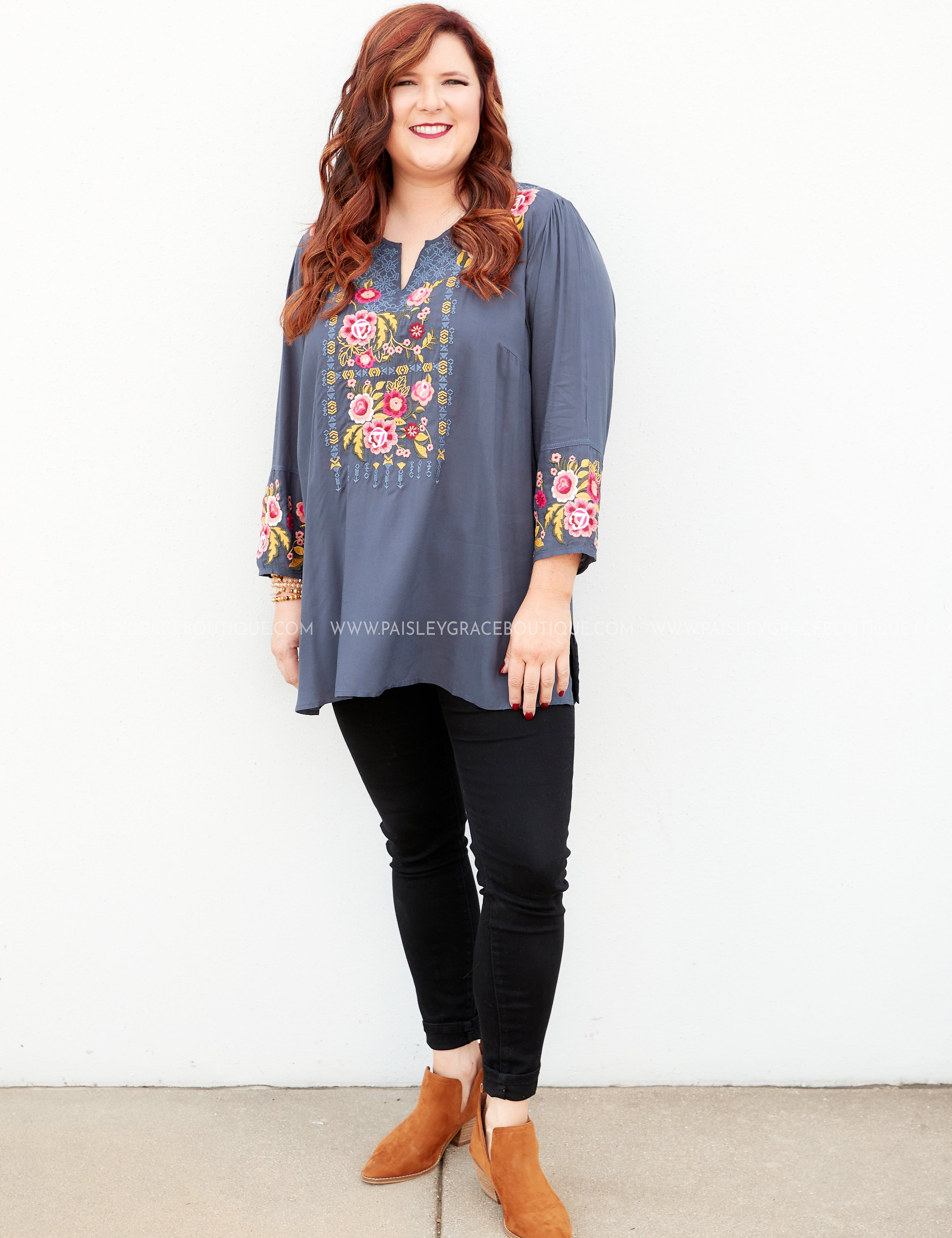 Santa Rosa Embroidered Top - LAST ONES FINAL SALE