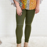 Audrey Stretch Jeggings - Army Green* LAST ONES FINAL SALE *