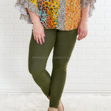 Audrey Stretch Jeggings - Army Green* LAST ONES FINAL SALE *