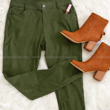 Audrey Stretch Jeggings - Army Green* LAST ONES FINAL SALE *