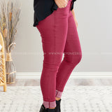 Audrey Stretch Jeggings - Burgundy* LAST ONES FINAL SALE *