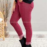 Audrey Stretch Jeggings - Burgundy* LAST ONES FINAL SALE *
