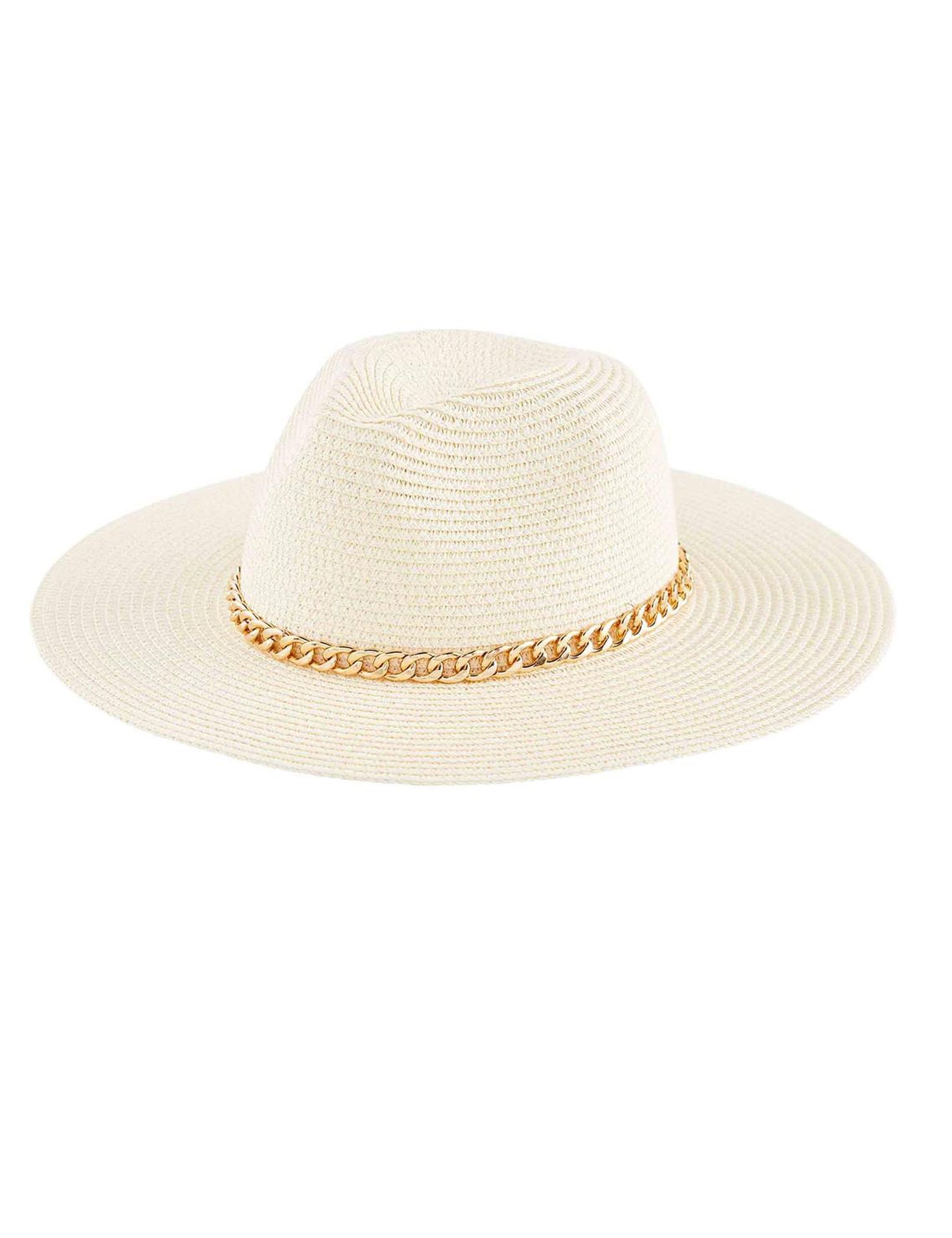 Gold Chain Fedoras by Mud Pie - TAN* FINAL SALE *