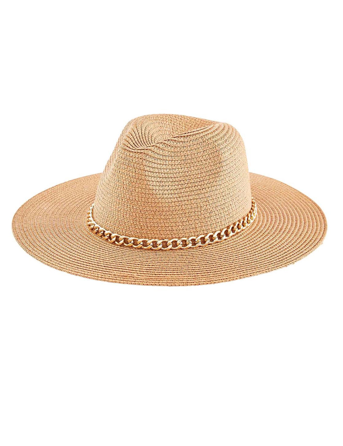 Gold Chain Fedoras by Mud Pie - TAN* FINAL SALE *