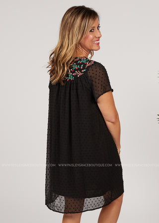 Milan Embroidered Dress  - LAST ONE FINAL SALE