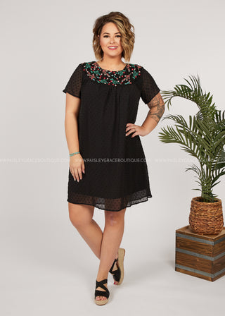 Milan Embroidered Dress  - LAST ONE FINAL SALE