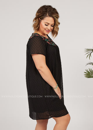 Milan Embroidered Dress  - LAST ONE FINAL SALE