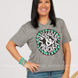 Turquoise and Mascara Tee - LAST ONES FINAL SALE