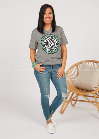 Turquoise and Mascara Tee  - FINAL SALE