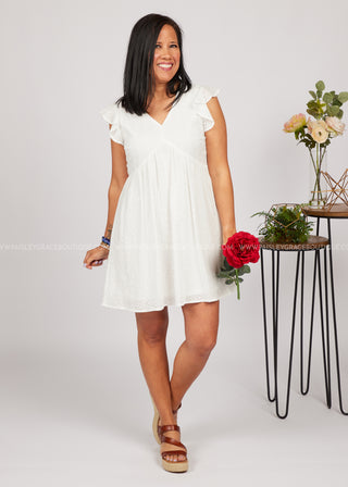 Ashby Eyelet Dress-WHITE - FINAL SALE